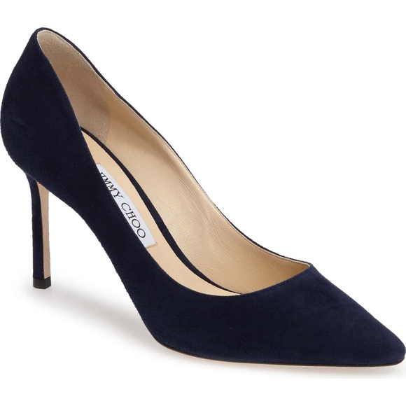 Jimmy Choo Shoes - Jimmy Choo Blue Romy Suede Pump